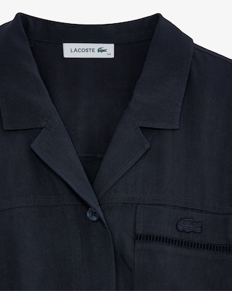 오픈워크 디테일 셔츠드레스