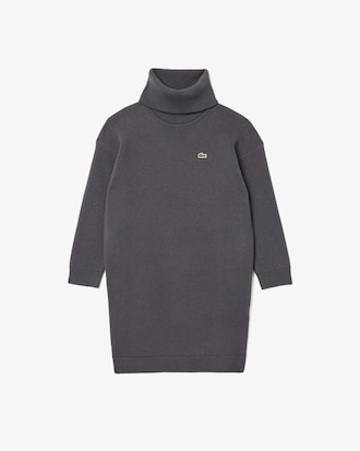 터틀넥 코튼울 원피스