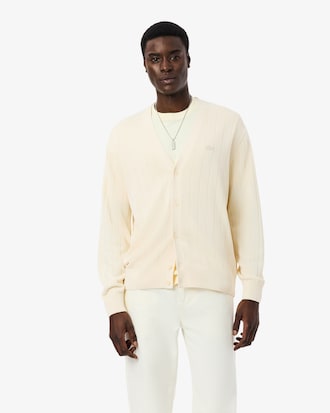 PARIS PACK 립조직 V넥 가디건