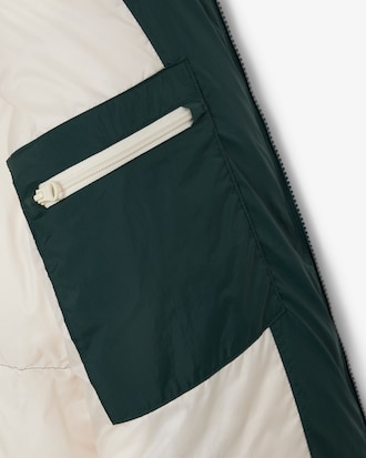 후드 롱 다운 점퍼