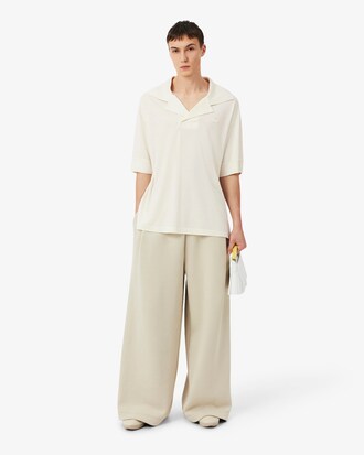 유니섹스 실크 피케 오버사이즈 폴로