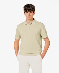 골프 투톤 반집업 스웨터