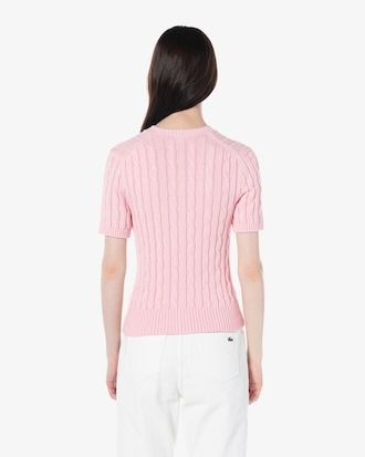 케이블 반팔 가디건