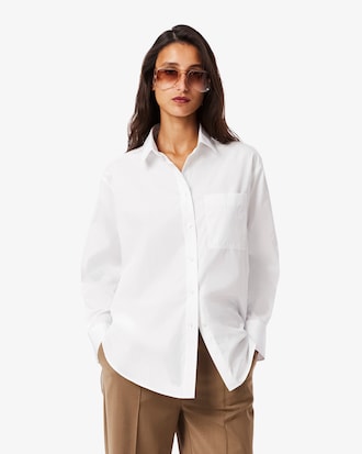 오버사이즈 포플린 셔츠