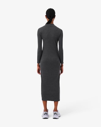 슬림핏 롱 폴로 드레스