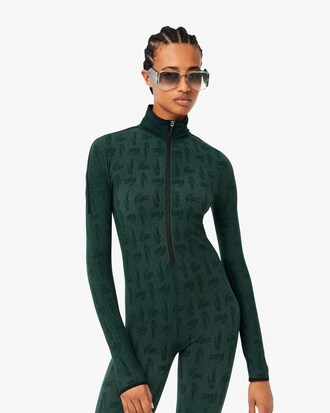 크록 프린트 점프수트