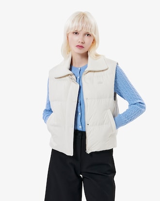 스웨터 카라 다운베스트