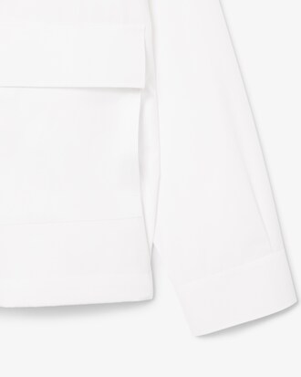 유니섹스 코튼 포플린 후드 블루종