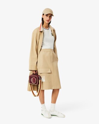 스트레이트핏 트윌 코튼 스커트