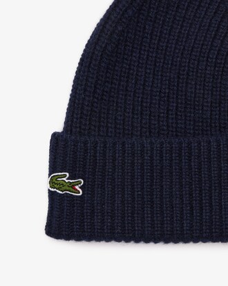 캐시미어/울 소재의 립 조직 비니