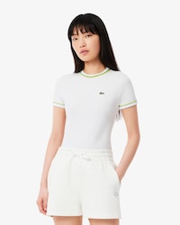 더블 파이핑 슬림핏 저지 티셔츠