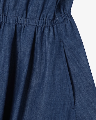 데님라이크 반팔 셔츠 드레스