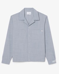 오픈 카라 울 블렌드 셔켓