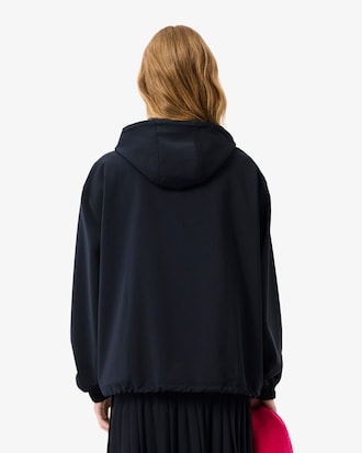 울혼방 후드 하프집업 점퍼