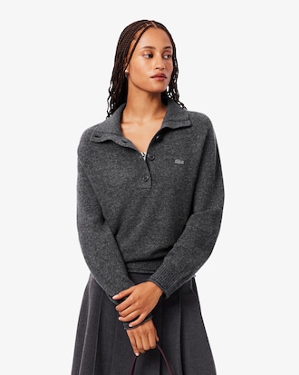 카디드울 하프버튼 스웨터