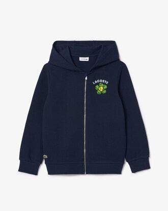 테니스공 그래픽 긴팔 후드 집업