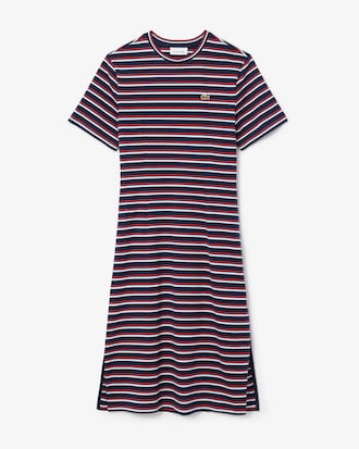 멀티 스트라이프 티셔츠 드레스