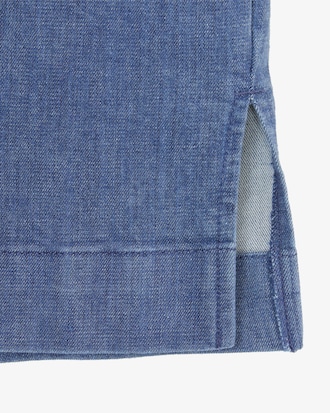 크롭 데님 아우터형 셔츠