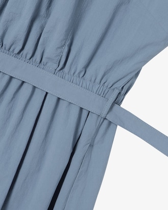 플레어 반팔 셔츠 드레스