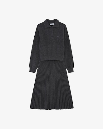 핏앤플레어 스웨터 드레스