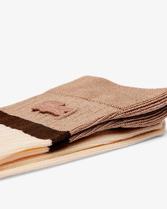 컬러블록 리브드 양말