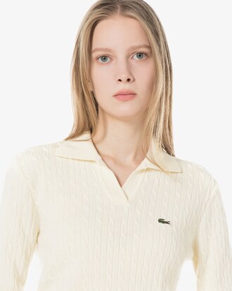 케이블 오픈카라 스웨터