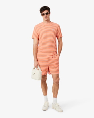 컬러크록 크레이프 스트라이프 반팔 티셔츠