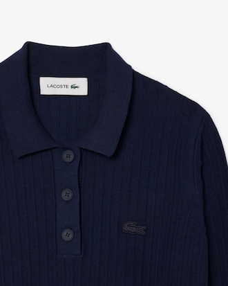 울코튼 긴팔 폴로 스웨터