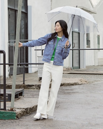 세미와이드 데님 팬츠