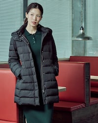 슬림핏 후드탈착 중힙 다운