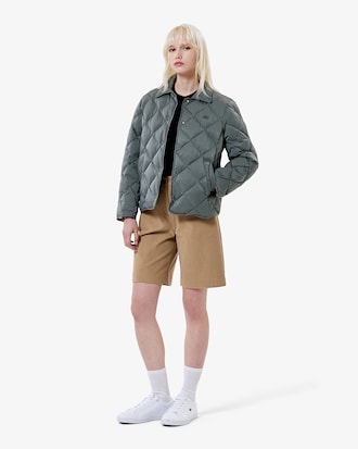 다이아퀼팅 경량 카라 다운