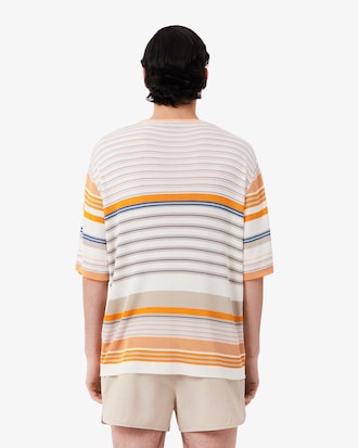 스트라이프 저지 니트 티셔츠