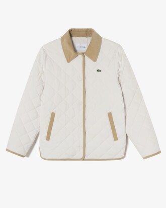 코듀로이카라 퀼팅 점퍼