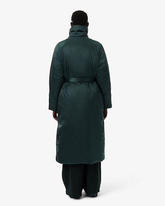 롱 퍼퍼 재킷 라이트 메탈릭 웨이브