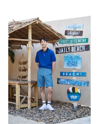 피케 반팔 스웨터 폴로 셔츠