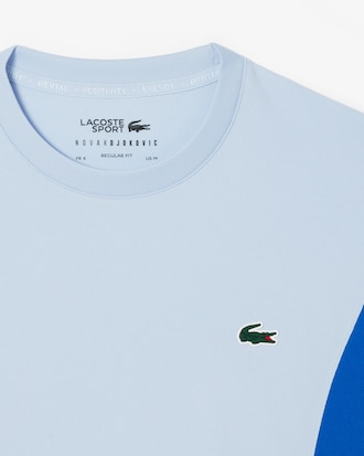 노박 부분 배색 반팔 티셔츠