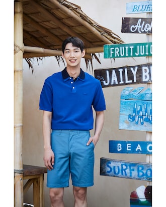 피케 반팔 스웨터 폴로 셔츠