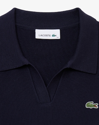 오픈카라 피케 스웨터 폴로 셔츠