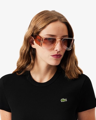 슬림핏 립조직 반팔 티셔츠