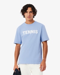 테니스 레터링 그래픽 반팔 티셔츠