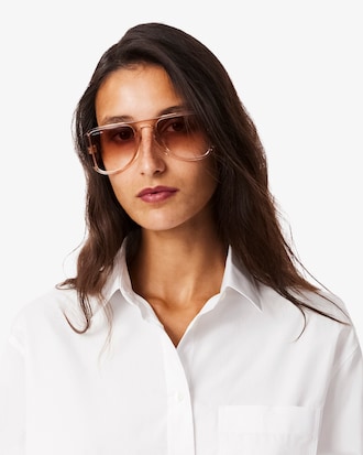 오버사이즈 포플린 셔츠