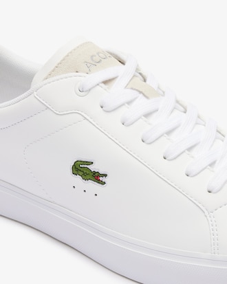 Powercourt (파워코트) 로고 텅 레더 스니커즈