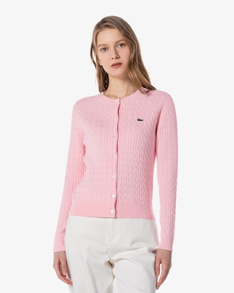 케이블 긴팔 가디건