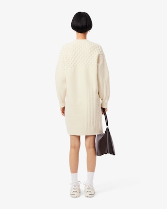 울혼방 케이블 스웨터 드레스