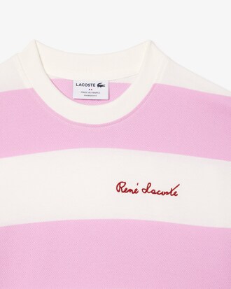 Rene Lacoste 오버핏 스트라이프 스웻셔츠