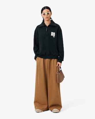 더블 페이스 집업 칼라 스웨트셔츠
