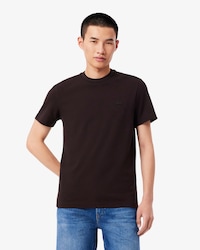 배색 팁핑 라인 매치 피케 반팔 티셔츠