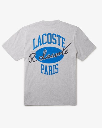 배색 팁핑 프린트 & 뒷면 빅 그래픽 매치 티셔츠