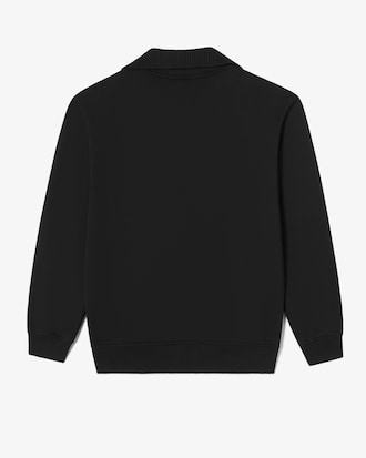 반집업 와이드 카라 스웻셔츠