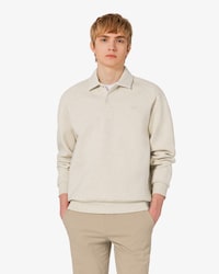 더블페이스 스냅 폴로형 스웻셔츠